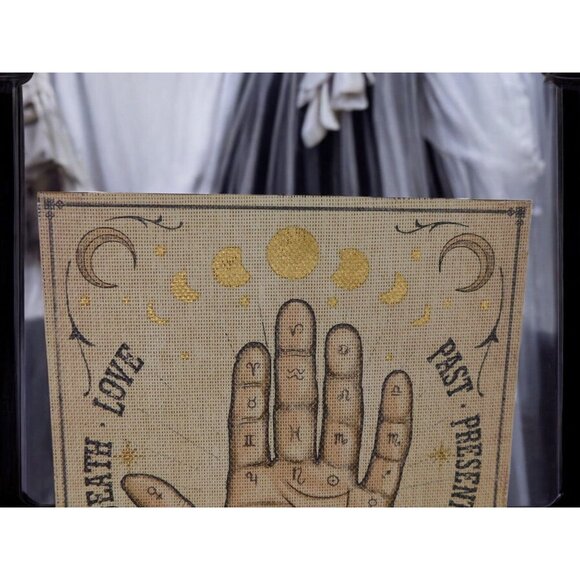New Palmistry Wood & Canvas Wall Art 19x13 Hand Fortune Occult Witchy Decor - Picture 3 of 12